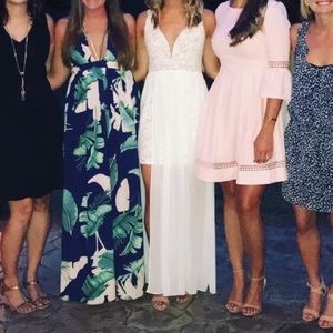 Lulus White Lace Maxi Dress